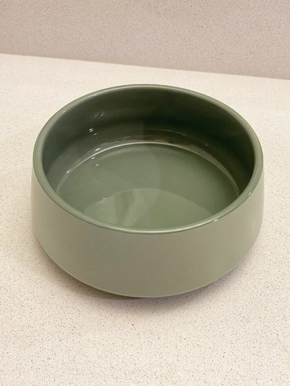 🌟 NEW Large Angular Ceramic Dog Bowl Green - 5.5 Cups NWT